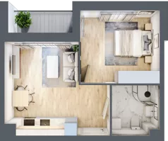2 pokoje, mieszkanie 38,45 m², parter, oferta nr E1/C/03, Orawska Vita III, Wrocław, Ołtaszyn, Krzyki, ul. Orawska