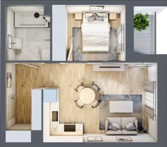 2 pokoje, mieszkanie 37,92 m², parter, oferta nr E2/G/02, Orawska Vita III, Wrocław, Ołtaszyn, Krzyki, ul. Orawska