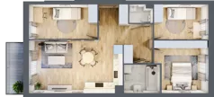 4 pokoje, mieszkanie 68,33 m², piętro 2, oferta nr E1/C/20, Orawska Vita III, Wrocław, Ołtaszyn, Krzyki, ul. Orawska