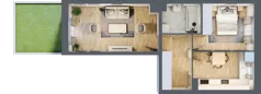 2 pokoje, mieszkanie 48,41 m², parter, oferta nr E2/H/03, Orawska Vita III, Wrocław, Ołtaszyn, Krzyki, ul. Orawska