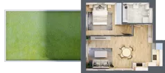 2 pokoje, mieszkanie 38,24 m², parter, oferta nr E2/F/06, Orawska Vita III, Wrocław, Ołtaszyn, Krzyki, ul. Orawska