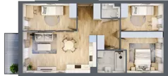 4 pokoje, mieszkanie 68,34 m², piętro 1, oferta nr E1/C/13, Orawska Vita III, Wrocław, Ołtaszyn, Krzyki, ul. Orawska