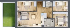 4 pokoje, mieszkanie 68,07 m², parter, oferta nr E1/C/06, Orawska Vita III, Wrocław, Ołtaszyn, Krzyki, ul. Orawska