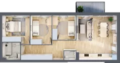 4 pokoje, mieszkanie 75,13 m², piętro 2, oferta nr F2/F/15, Orawska Vita III, Wrocław, Ołtaszyn, Krzyki, ul. Orawska