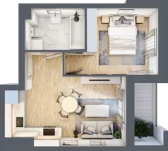 2 pokoje, mieszkanie 33,65 m², parter, oferta nr F2/F/05, Orawska Vita III, Wrocław, Ołtaszyn, Krzyki, ul. Orawska