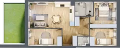 4 pokoje, mieszkanie 68,07 m², parter, oferta nr F2/F/01, Orawska Vita III, Wrocław, Ołtaszyn, Krzyki, ul. Orawska