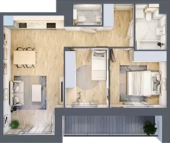 3 pokoje, mieszkanie 60,00 m², piętro 2, oferta nr A1/02/25, WUWA Vita II, Wrocław, Żerniki, Fabryczna, ul. T. Brzozy