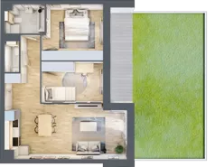 3 pokoje, mieszkanie 60,95 m², parter, oferta nr A1/00/11, WUWA Vita II, Wrocław, Żerniki, Fabryczna, ul. T. Brzozy