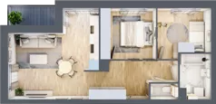 3 pokoje, mieszkanie 59,42 m², piętro 1, oferta nr A3/01/12, WUWA Vita II, Wrocław, Żerniki, Fabryczna, ul. T. Brzozy