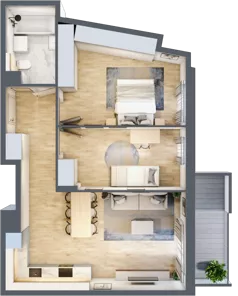 3 pokoje, mieszkanie 65,71 m², piętro 3, oferta nr 077/8, Aleje Praskie VIII, Warszawa, Praga Południe, Kamionek, ul. Podskarbińska