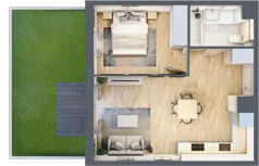 2 pokoje, mieszkanie 40,99 m², piętro 1, oferta nr 014/8, Aleje Praskie VIII, Warszawa, Praga Południe, Kamionek, ul. Podskarbińska
