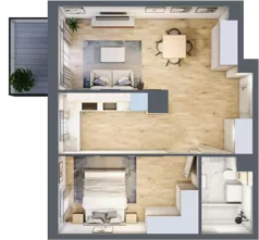 2 pokoje, mieszkanie 48,84 m², piętro 1, oferta nr 065/8, Aleje Praskie VIII, Warszawa, Praga Południe, Kamionek, ul. Podskarbińska