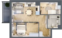 3 pokoje, mieszkanie 44,95 m², piętro 4, oferta nr 047/8, Aleje Praskie VIII, Warszawa, Praga Południe, Kamionek, ul. Podskarbińska