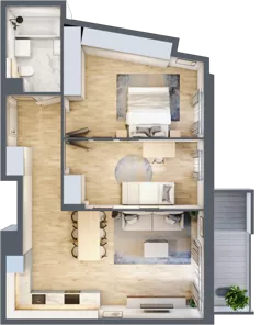 3 pokoje, mieszkanie 65,71 m², piętro 2, oferta nr 069/8, Aleje Praskie VIII, Warszawa, Praga Południe, Kamionek, ul. Podskarbińska