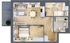 3 pokoje, mieszkanie 44,95 m², piętro 1, oferta nr 017/8, Aleje Praskie VIII, Warszawa, Praga Południe, Kamionek, ul. Podskarbińska