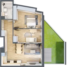 3 pokoje, mieszkanie 65,71 m², parter, oferta nr 059/8, Aleje Praskie VIII, Warszawa, Praga Południe, Kamionek, ul. Podskarbińska