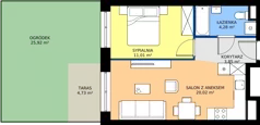 2 pokoje, mieszkanie 39,35 m², piętro 1, oferta nr M2/1/1/10, Przy Parku Vita, Wrocław, Tarnogaj, Krzyki, ul. Międzyleska 2