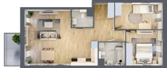 3 pokoje, mieszkanie 67,38 m², piętro 2, oferta nr BC0201, Viva Cité, Warszawa, Bemowo, Chrzanów, ul. Podgrodzie