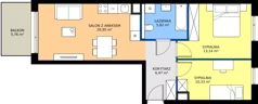 3 pokoje, mieszkanie 56,71 m², piętro 2, oferta nr BC0203, Viva Cité, Warszawa, Bemowo, Chrzanów, ul. Podgrodzie