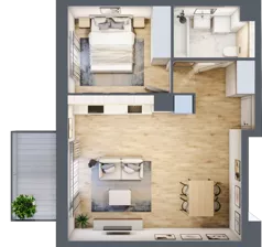 2 pokoje, mieszkanie 45,60 m², piętro 2, oferta nr BC0202, Viva Cité, Warszawa, Bemowo, Chrzanów, ul. Podgrodzie