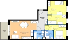 4 pokoje, mieszkanie 75,85 m², piętro 3, oferta nr BB0301, Viva Cité, Warszawa, Bemowo, Chrzanów, ul. Podgrodzie