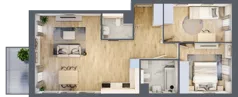 3 pokoje, mieszkanie 67,38 m², piętro 3, oferta nr BC0301, Viva Cité, Warszawa, Bemowo, Chrzanów, ul. Podgrodzie