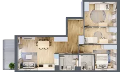 4 pokoje, mieszkanie 75,85 m², piętro 2, oferta nr BB0201, Viva Cité, Warszawa, Bemowo, Chrzanów, ul. Podgrodzie