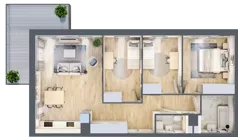 4 pokoje, mieszkanie 77,25 m², piętro 1, oferta nr BB0104, Viva Cité, Warszawa, Bemowo, Chrzanów, ul. Podgrodzie