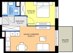 2 pokoje, mieszkanie 39,88 m², piętro 3, oferta nr BA0303, Viva Cité, Warszawa, Bemowo, Chrzanów, ul. Podgrodzie