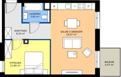 2 pokoje, mieszkanie 48,26 m², piętro 2, oferta nr BH0202, Viva Cité, Warszawa, Bemowo, Chrzanów, ul. Podgrodzie