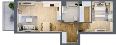 2 pokoje, mieszkanie 53,30 m², piętro 2, oferta nr BG0204, Viva Cité, Warszawa, Bemowo, Chrzanów, ul. Podgrodzie