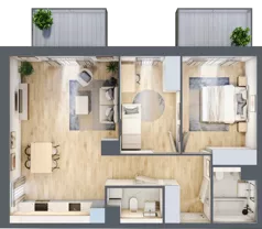 3 pokoje, mieszkanie 64,30 m², piętro 2, oferta nr BH0203, Viva Cité, Warszawa, Bemowo, Chrzanów, ul. Podgrodzie