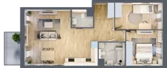 3 pokoje, mieszkanie 67,38 m², piętro 2, oferta nr BF0201, Viva Cité, Warszawa, Bemowo, Chrzanów, ul. Podgrodzie