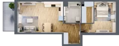 2 pokoje, mieszkanie 53,30 m², piętro 3, oferta nr BG0303, Viva Cité, Warszawa, Bemowo, Chrzanów, ul. Podgrodzie