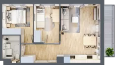 3 pokoje, mieszkanie 55,31 m², piętro 1, oferta nr AA0110, M Bemowo 3, Warszawa, Bemowo, Chrzanów, ul. Szeligowska