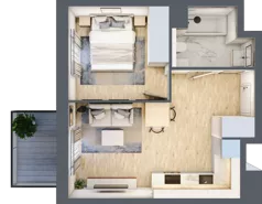 2 pokoje, mieszkanie 35,81 m², piętro 2, oferta nr AA0205, Viva Cité etap II, Warszawa, Bemowo, Chrzanów, ul. Podgrodzie