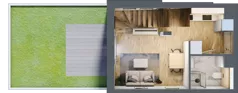 1 pokój, mieszkanie 42,86 m², parter, oferta nr AB0003, Viva Cité etap II, Warszawa, Bemowo, Chrzanów, ul. Podgrodzie