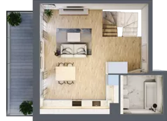 2 pokoje, mieszkanie 61,93 m², piętro 2, oferta nr AA0204, Viva Cité etap II, Warszawa, Bemowo, Chrzanów, ul. Podgrodzie