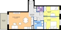 3 pokoje, mieszkanie 65,75 m², piętro 2, oferta nr AA0210, Viva Cité etap II, Warszawa, Bemowo, Chrzanów, ul. Podgrodzie