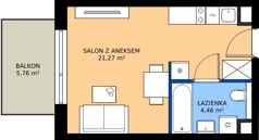 1 pokój, mieszkanie 25,73 m², piętro 2, oferta nr AD0202, Viva Cité etap II, Warszawa, Bemowo, Chrzanów, ul. Podgrodzie