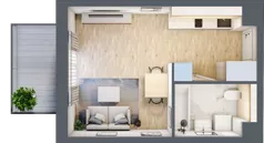 1 pokój, mieszkanie 25,73 m², piętro 1, oferta nr AD0102, Viva Cité etap II, Warszawa, Bemowo, Chrzanów, ul. Podgrodzie