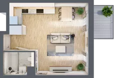 1 pokój, mieszkanie 31,16 m², piętro 3, oferta nr AE0303, Viva Cité etap II, Warszawa, Bemowo, Chrzanów, ul. Podgrodzie