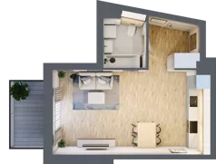 1 pokój, mieszkanie 32,98 m², piętro 3, oferta nr AE0306, Viva Cité etap II, Warszawa, Bemowo, Chrzanów, ul. Podgrodzie