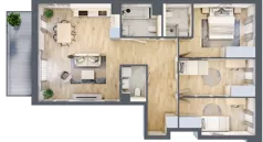 4 pokoje, mieszkanie 82,10 m², piętro 2, oferta nr AD0204, Viva Cité etap II, Warszawa, Bemowo, Chrzanów, ul. Podgrodzie