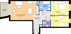 3 pokoje, mieszkanie 65,75 m², piętro 2, oferta nr AE0201, Viva Cité etap II, Warszawa, Bemowo, Chrzanów, ul. Podgrodzie