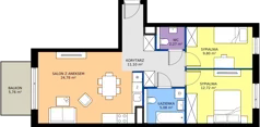3 pokoje, mieszkanie 65,75 m², piętro 2, oferta nr AC0208, Viva Cité etap II, Warszawa, Bemowo, Chrzanów, ul. Podgrodzie