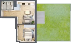 2 pokoje, mieszkanie 42,72 m², piętro 1, oferta nr AA.01.01, Ptasia Vita, Poznań, Grunwald, Grunwald Południe, ul. Ptasia 32
