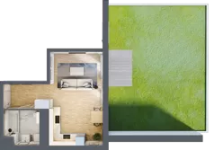 1 pokój, mieszkanie 35,02 m², parter, oferta nr AA.00.01, Ptasia Vita, Poznań, Grunwald, Grunwald Południe, ul. Ptasia 32