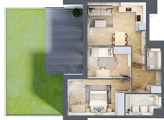 3 pokoje, mieszkanie 60,63 m², parter, oferta nr AB.00.04, Ptasia Vita, Poznań, Grunwald, Grunwald Południe, ul. Ptasia 32