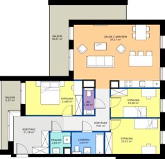 4 pokoje, mieszkanie 103,26 m², piętro 3, oferta nr AB.03.07, Ptasia Vita, Poznań, Grunwald, Grunwald Południe, ul. Ptasia 32